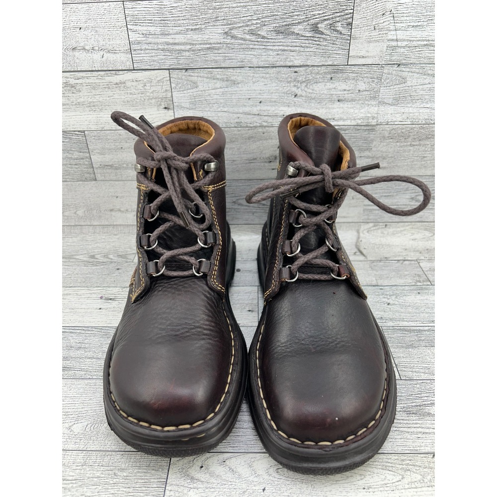 Born Handcrafted Dark Brown Leather Lace Up Ankle Boots B9216 Women Size 7